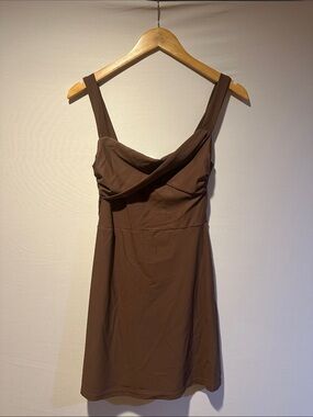 Brown Strappy Mini Dress